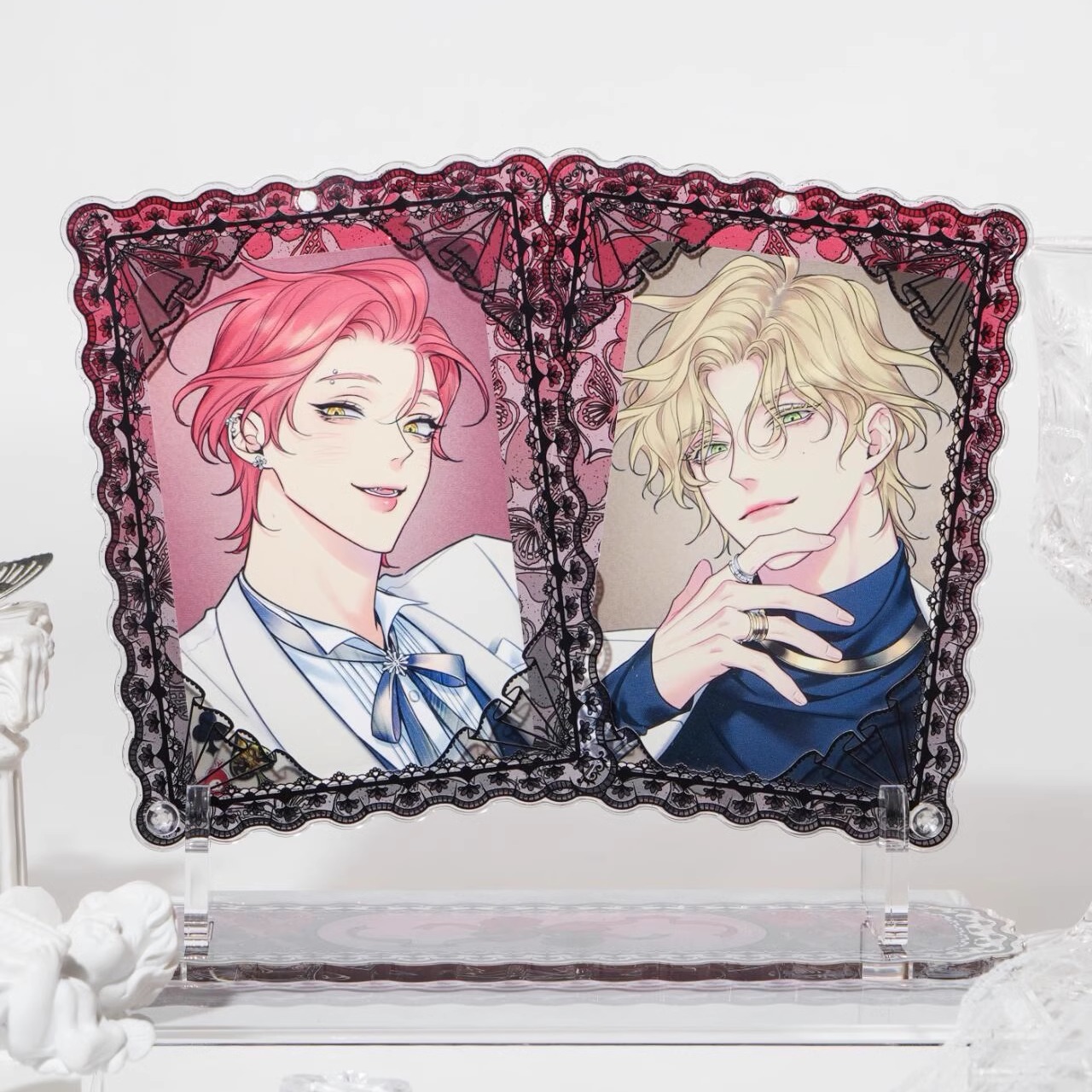 3寸小卡套立牌收纳桌面摆件创意