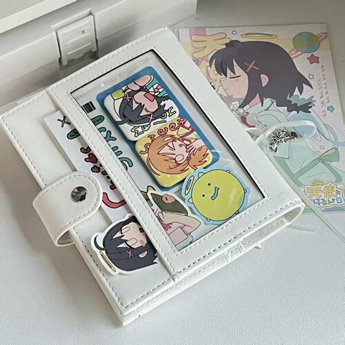 韩系白色蝴蝶结a7活页手账本