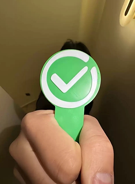 创意迷你手持红绿色对错标志打卡牌3D打印个性装饰拍照打卡礼物