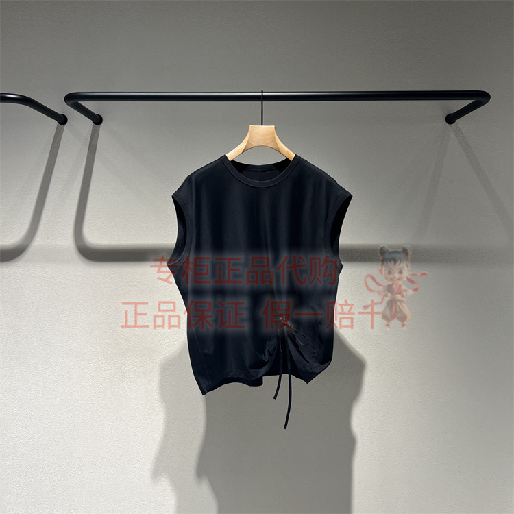 现货 LESS女装2025秋季国内正品代购 2P7118610 圆领纯棉无袖上衣