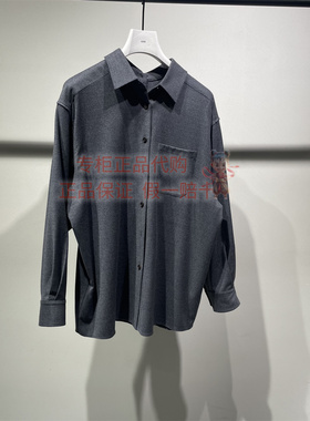 现货 商场同款LESS2025冬季 2PB21514H羊毛长袖衬衫国内正品代购