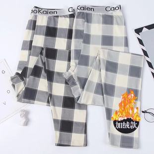 薄款 学生修身 加绒九分青少年个性 打底保暖衬裤 秋裤 线裤 男潮流韩版