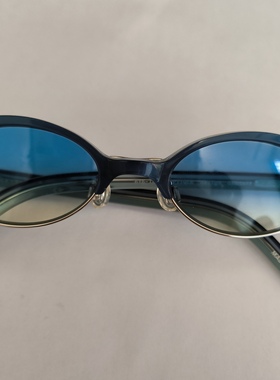 外贸原单浅色太阳镜男女士墨镜时尚个性中小脸型防紫外线蓝色墨镜