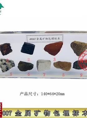 金属矿物包埋标本49007小学自然科学科普R教学仪器幼儿园教