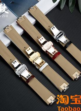 适配LV路d易威登Q113K0真皮表带Q1A611智能腕表男女金属快拆手表