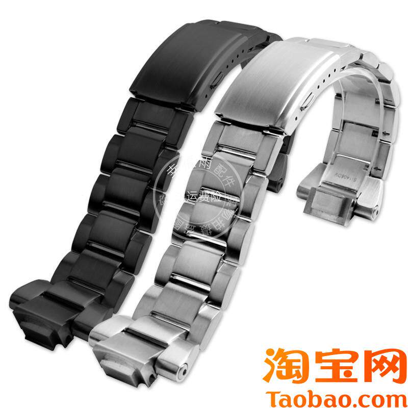 幸福雨适配卡西欧G-SHOCK系列GST-B400/KADBD改装实心精钢表带配