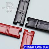 代用浪琴表带女圆舞曲系列L2.304305306307真皮V凹接口表带911