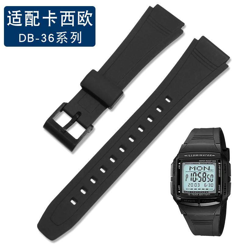 适配CASIO卡西欧DlB-36系列硅胶手表带F-201WF-201WAWS-300替换带