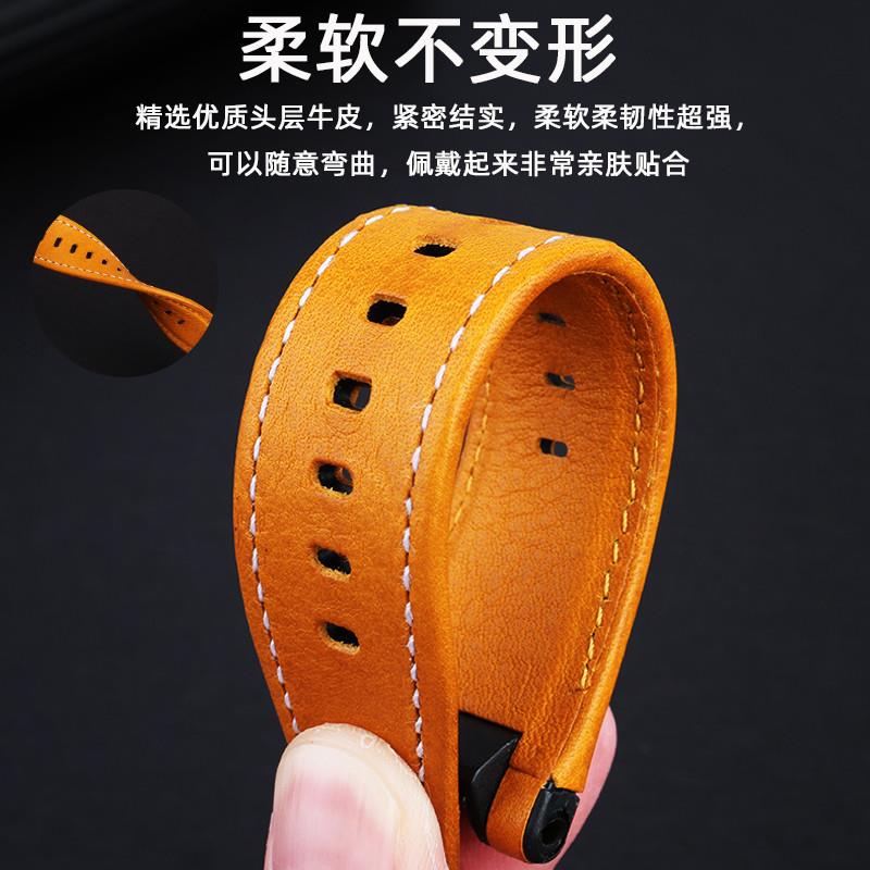 适配G-SHOCK卡西欧钢铁之心真皮尼龙手表带GST-W300/40W0G/B100男