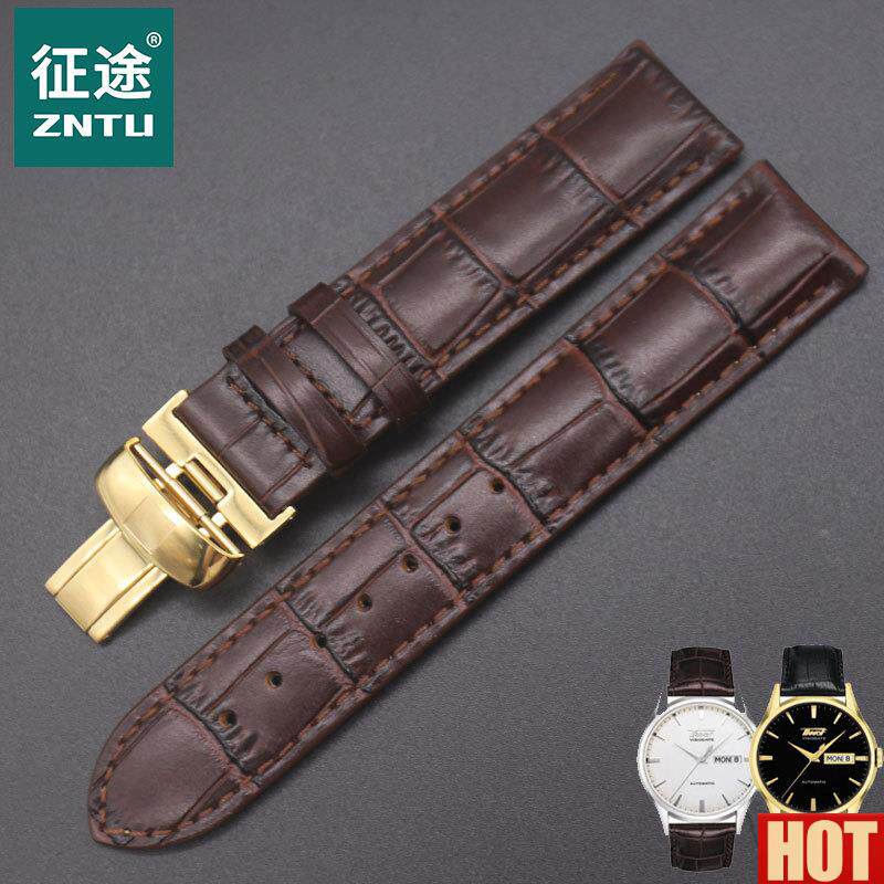 用天梭T019唯思达表带牛皮表带T0v19.430A手表配件手表链男20mm