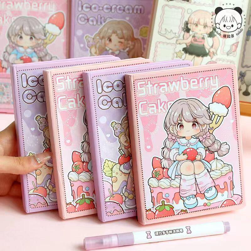 提拉多夏日甜品A6随身本豆豆本可爱方格手帐本记事本笔记本小本子