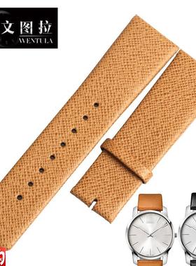 原厂代用真皮表带CK手表K2G211/K2G231表带22/16mm橙色男女K2G