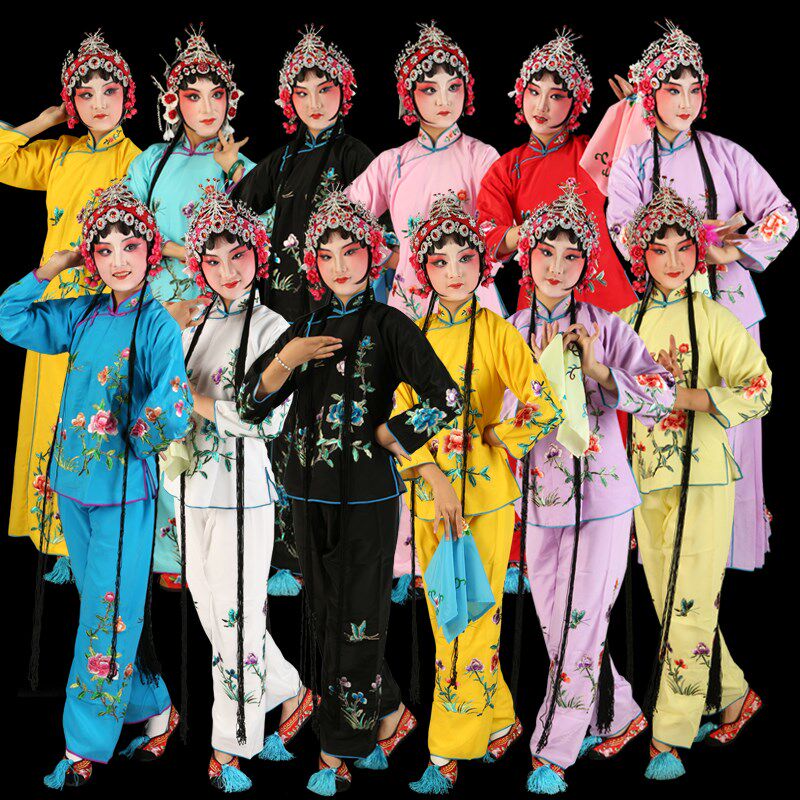 戏曲小旦衣京剧青衣花旦戏剧袄裙裤戏服K女演出服小姐丫鬟小衣包