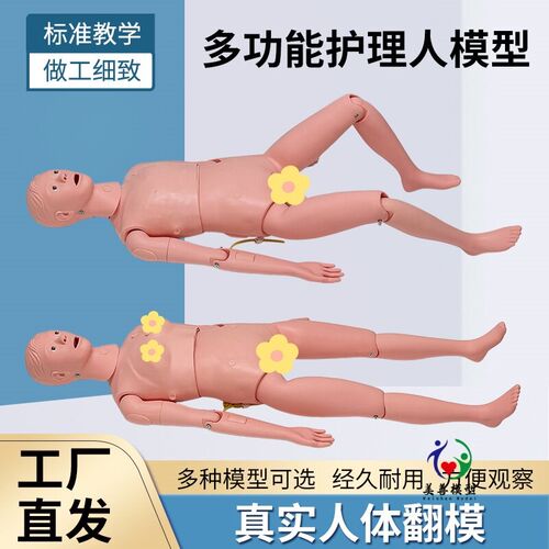 医学模拟人模型多功能护理人体模特护理培M训操作橡皮假人心肺复