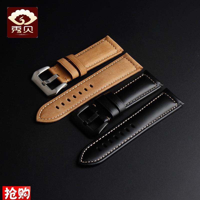 原厂代用沛纳海真皮手表带男手工表带Panerai表2224mm牛皮