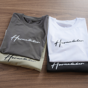 t恤男字母印花潮牌潮流白色青少年纯棉体恤半袖 短袖 夏季 2024新款