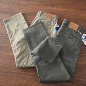 2025春夏日系复古水洗纯棉休闲裤 子男 男直筒宽松微弹春秋休闲长裤