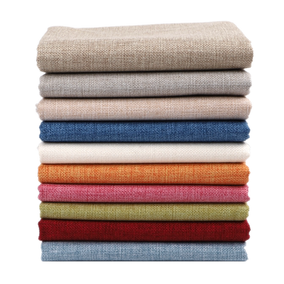 沙发布料加厚亚麻纯色窗帘