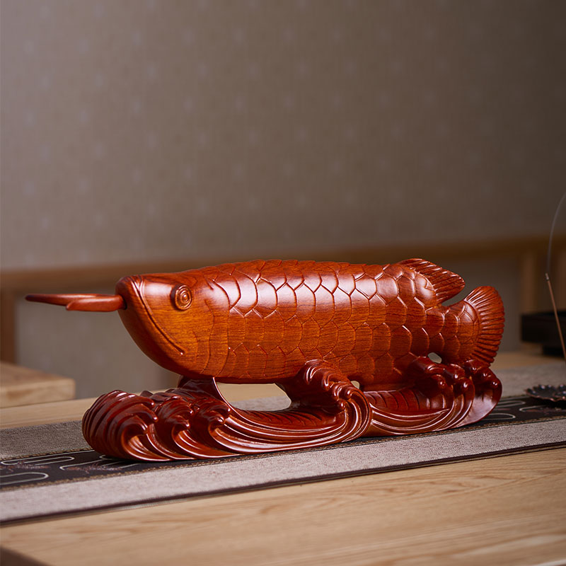 康御红花梨木中式办公室金龙鱼