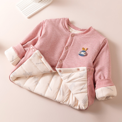 儿童校服神器冬季内搭棉服内胆加绒加厚羊毛防寒男女童宝宝小棉袄