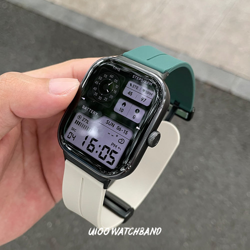 适用红米watch6/5/4表带硅胶拼色