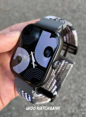 UIOO适用红米watch6/5/4表带尼龙编织磁吸扣小米手环9pro表带时尚