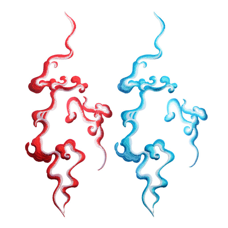 大号祥云刺绣布贴古装汉服舞蹈演出服装饰辅料中国风云纹贴花烫花