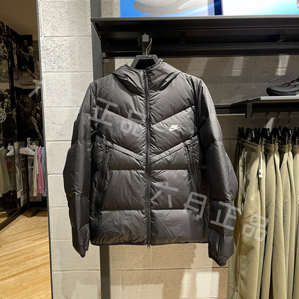 正品NIKE耐克男子外套运动休闲连帽防风保暖羽绒服夹克DV1132-010