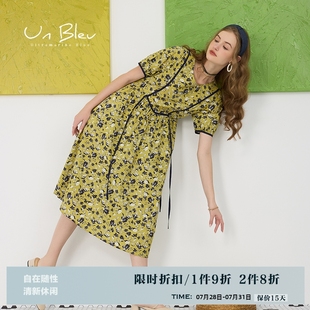 纯棉高级感裙子 碎花连衣裙女小个子新款 夏装 气质甜美显瘦短袖 女装
