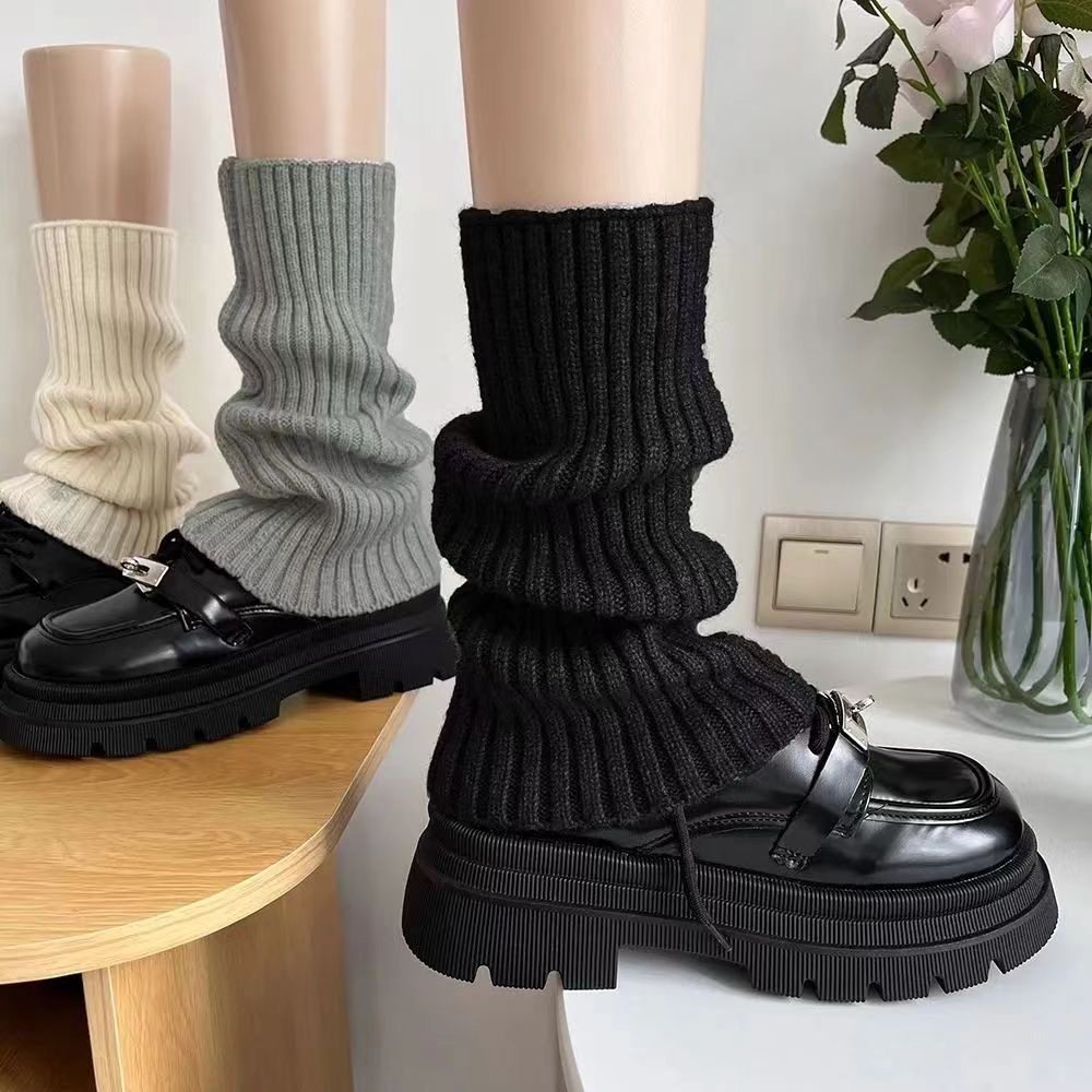 日系针织堆堆袜秋冬保暖显瘦