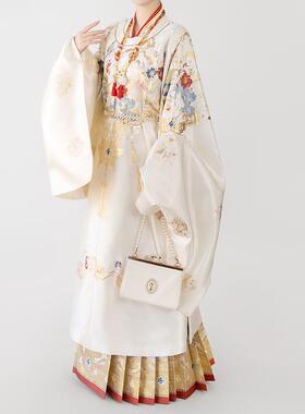 云藏月绣 鎏金 原创明制织金妆花圆领袍马面裙婚服汉服女套装秋冬