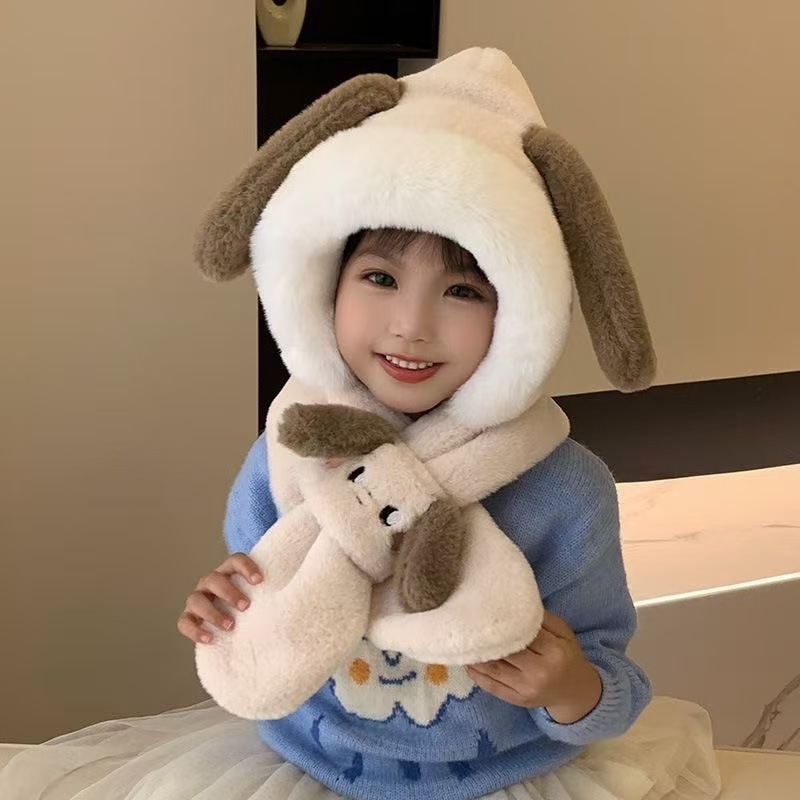女童帽子2025新款冬防寒洋气好看的围脖韩系中大童防风可爱小学生