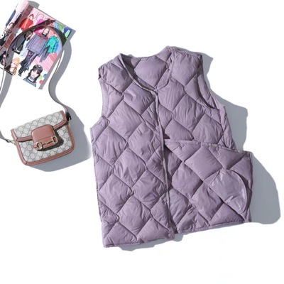 羽绒马甲女款时尚洋气白鸭绒内搭可外穿胖mm背心新款2025时髦减龄