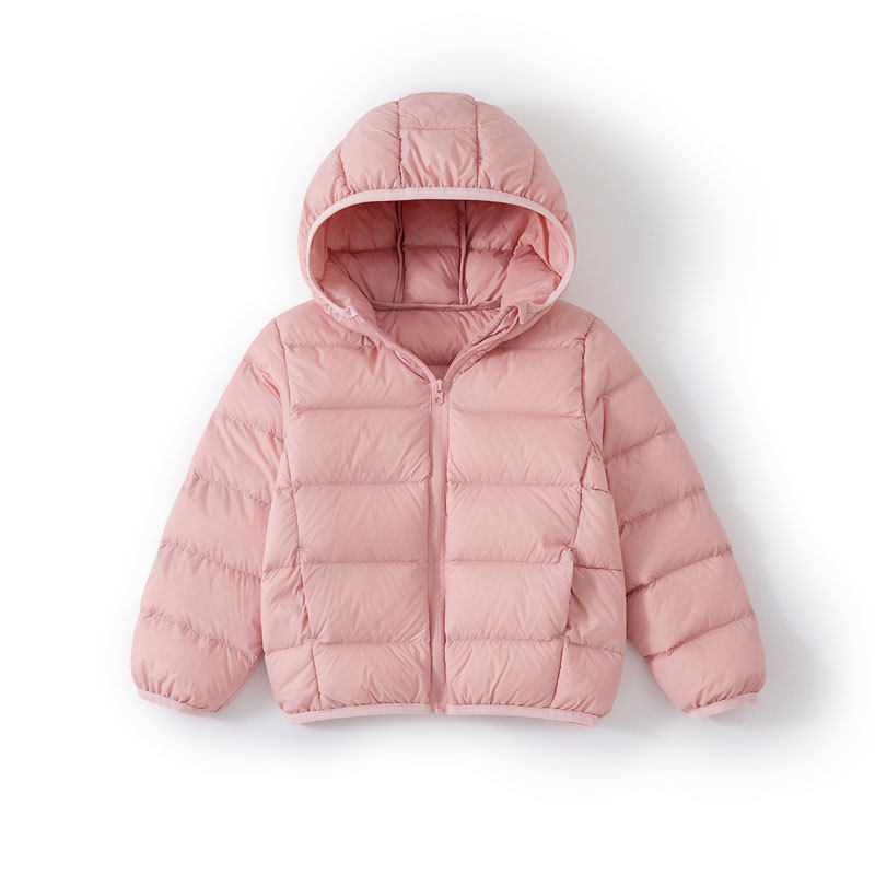 1岁男宝宝冬装棉服外套男女小童婴幼儿保暖外出上衣可爱黑色红色