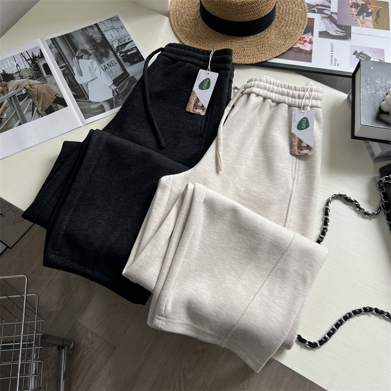 松弛感！重磅羊毛醋酸加厚保暖显腿长 镰刀弯刀休闲阔腿裤女秋冬,女装/女士精品,休闲裤,淘宝优惠券,粉丝福利购,淘宝优惠卷