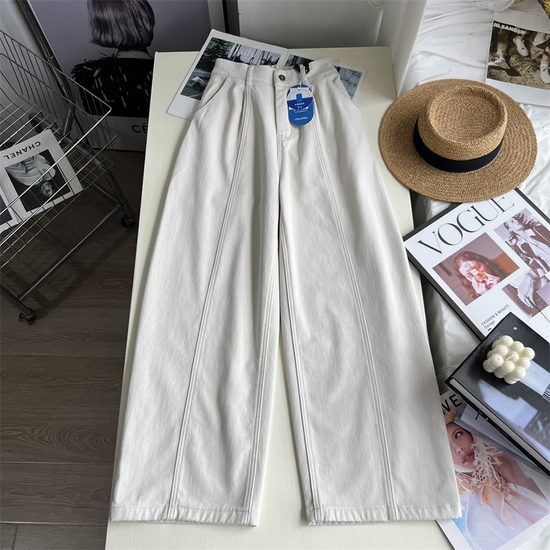 雪尼尔加绒阔腿休闲裤女冬季