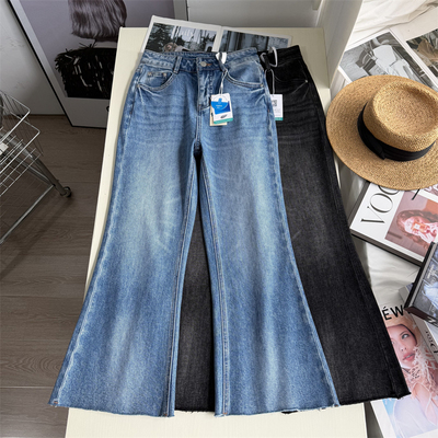 高腰春季新款显瘦小个子喇叭裤