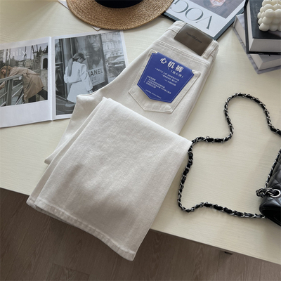 显瘦宽松直筒喇叭牛仔长裤