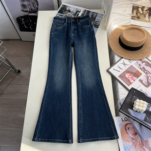 长裤 加绒保暖微喇牛仔裤 秋冬 美丽翘臀高腰显瘦修身 魅力大长腿