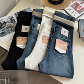 保暖加绒窄版 阔腿裤 女秋冬新款 口碑神裤 加绒显瘦直筒牛仔长裤