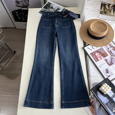 薄绒保暖显瘦显腿长牛仔裤