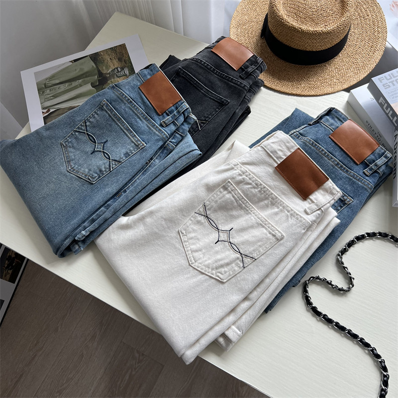 宽松锥形老爹裤~！高腰显瘦挺阔 窄版阔腿裤四色牛仔长裤  春季