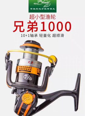 狼王兄弟纺车轮小鱼轮10+1BB 1000/2000型超轻渔轮路亚轮特价渔轮