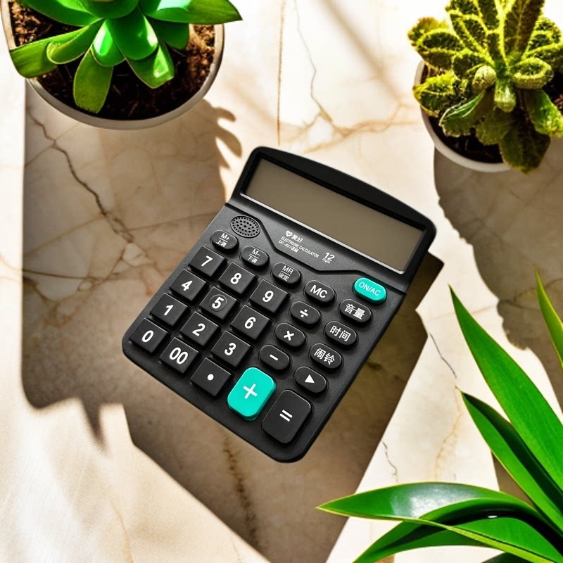 爱好语音计算器DC-837便携式计算机7号电池真人发音12位经济