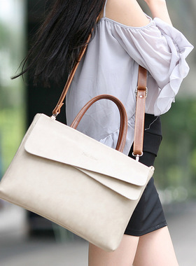 2024新款适用苹果macbook air笔记本手提电脑包华为matebook联想小新13华硕pro15.6寸戴尔14公文包单肩大容量