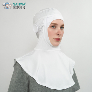 食品厂工作帽卫生帽子包头帽生产车间专用披肩帽男女防掉头发工帽