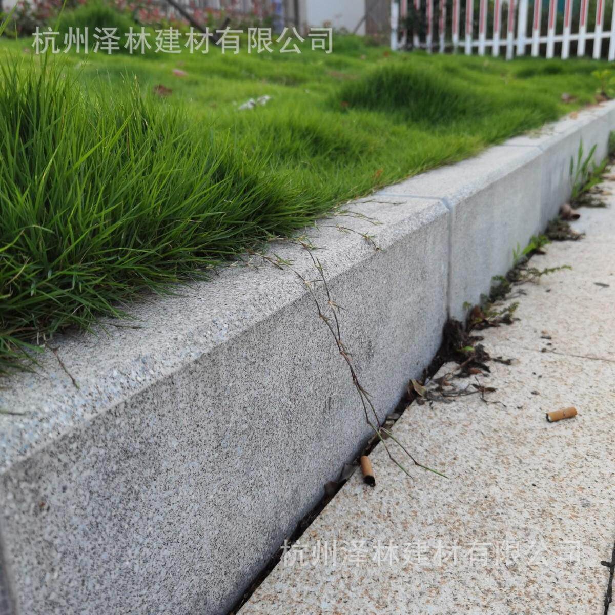 仿芝麻灰侧石预制混凝土水泥路牙PC石材PC侧石PC路缘石600*100*20