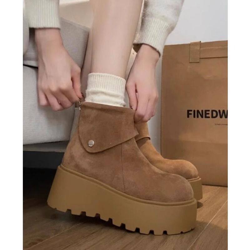 甜美校园风懒人鞋百搭松糕厚底棉鞋女冬季休闲可爱慵懒毛毛鞋,女鞋,时尚雪地靴,淘宝优惠券,粉丝福利购,淘宝优惠卷