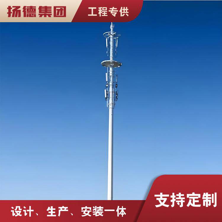 单管塔30米信号发射通讯塔5G通信单管塔移动联通电信塔钢结构杆塔
