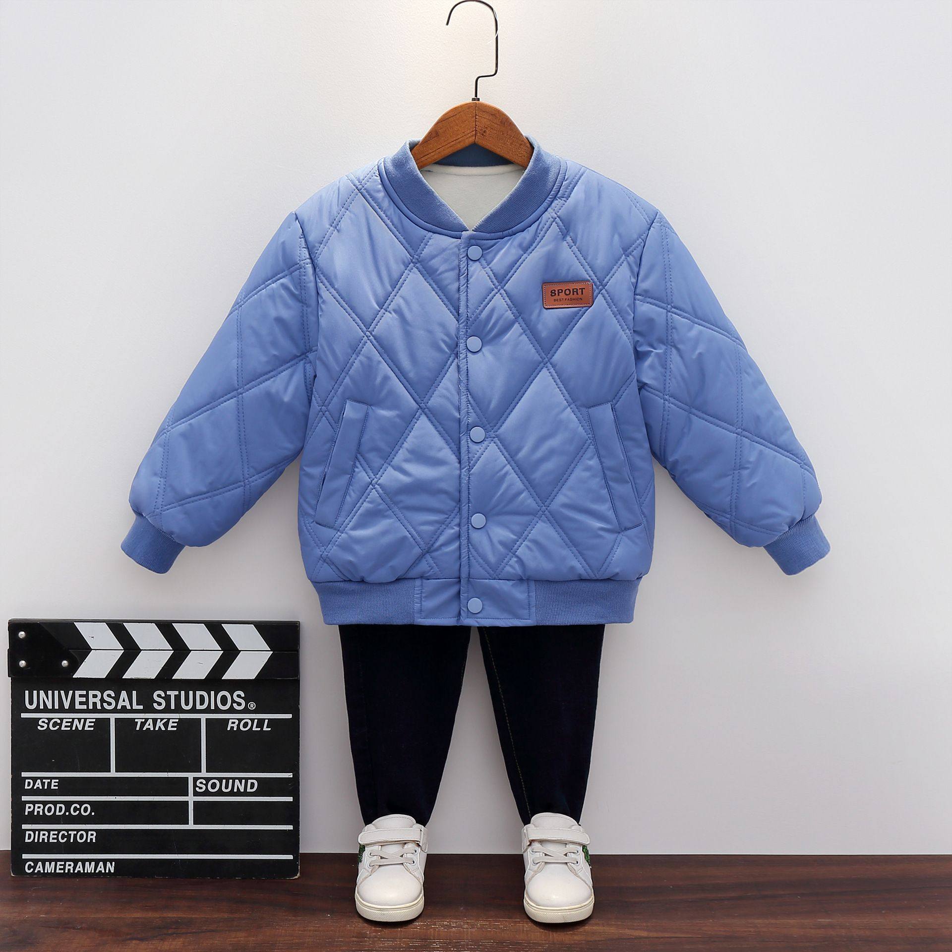 儿童棉服男童外套冬装羽绒棉女宝宝棉衣韩版棒球服洋气中小童棉袄